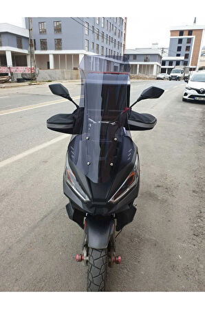 MOTOCAM Apachi Ventro 150 Siperlik Ön Cam 2023-2025 Model 75cm Füme Renkli 4mm