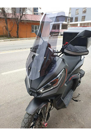 MOTOCAM Apachi Ventro 150 Siperlik Ön Cam 2023-2025 Model 75cm Füme Renkli 4mm