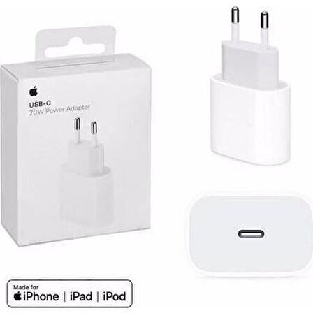 Apple MHJE3TU/A Type-C 20 Watt Hızlı Şarj Adaptörü Beyaz