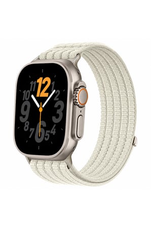 Apple Watch 12 11 10 46mm 9 8 7 6 SE Ultra Uyumlu 42-44-45-49mm Naylon Kumaş Hasır Kordon