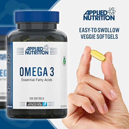 Applied Nutrition Omega 3(Balık yağı) DHA+EPA 100 Softgels 