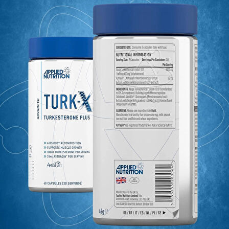Applied Nutrition Turk-X | Turkesterone Plus Gh 1000 mg 60 Caps