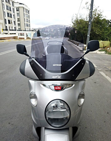 MOTOCAM Aprilia Scarabeo 500 Siperlik Ön Cam 49cm 2003-2008 Model Füme Renkli 4mm