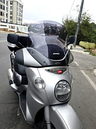 MOTOCAM Aprilia Scarabeo 500 Siperlik Ön Cam 49cm 2003-2008 Model Füme Renkli 4mm