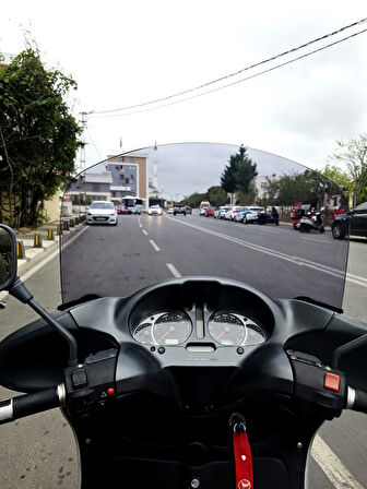 MOTOCAM Aprilia Scarabeo 500 Siperlik Ön Cam 49cm 2003-2008 Model Füme Renkli 4mm