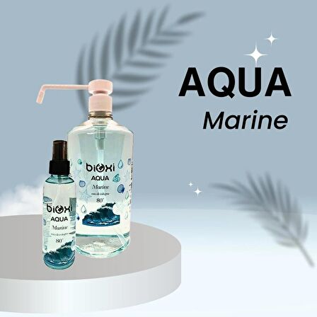 Bioxi® Aqua Marine 80° Kolonya 1 LT Sprey Başlıklı + 150 ML