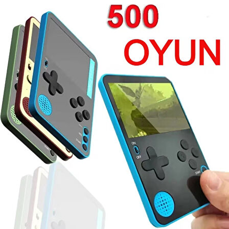 500 Dahili Oyunlu Retro Mini Konsol - Taşınabilir Eğlence Keyfi