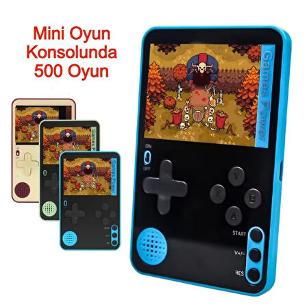 500 Dahili Oyunlu Retro Mini Konsol - Taşınabilir Eğlence Keyfi