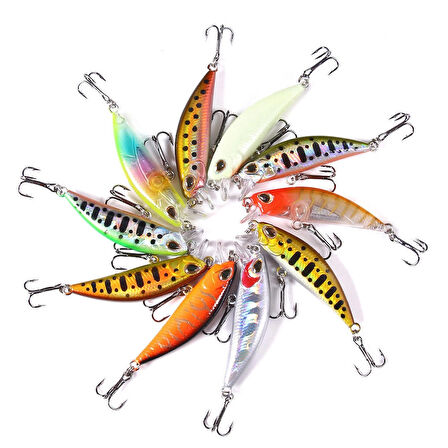 5 gr, 5 cm Zıpır Maket Yapay Balık - Balık Yemi - Gümüş Zebra