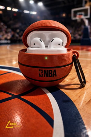 Apple AirPods 1. ve 2. Nesil Uyumlu Basketbol Figürlü Koruyucu Kılıf