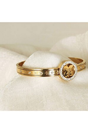 luxury steel Gold renk Çelik bileklik