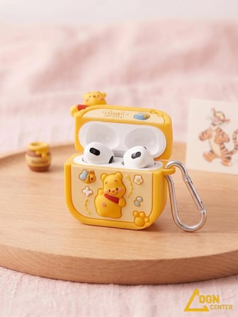 AirPods 3. Nesil Uyumlu Sevimli Winnie The Pooh Ayıcık Figürlü Silikon Kılıf