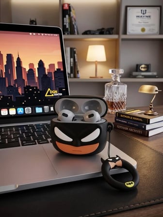 AirPods 4. Nesil Uyumlu Batman Tasarımlı Silikon Kılıf