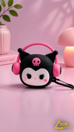 Apple AirPods 4.Nesil Uyumlu Kuromi Figürlü Silikon Kılıf