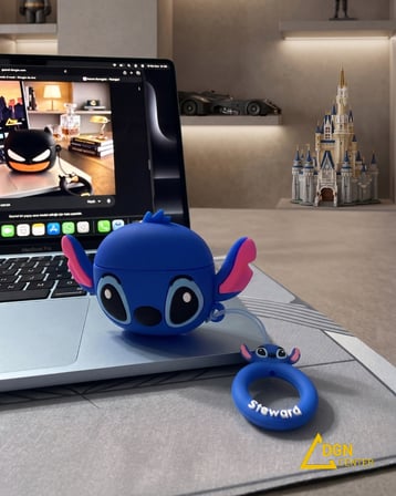 AirPods 4. Nesil Uyumlu Stitch Tasarımlı Silikon Kılıf