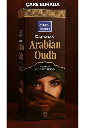 Darshan Incense - Arabian Oudh 20'li Çubuk Tütsü (Manevi Arınma & Ruh Sakinleştirme)