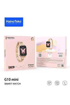 ARELL TEKNOLOJİ HainoTeko Smart Sports Watch G10 Mini 41mm Rose 4 Strap