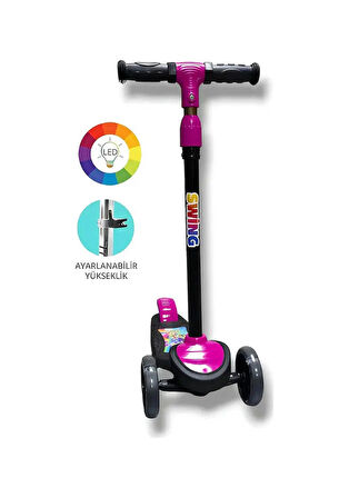 ARELL TEKNOLOJİ Swing Işıklı 3 Tekerlekli Scooter Mavi