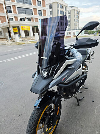 MOTOCAM Arora GS 525 Siperlik Ön Cam 2022-2025 Model 51cm Siyah Renkli 4mm