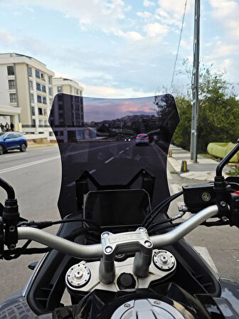 MOTOCAM Arora GS 525 Siperlik Ön Cam 2022-2025 Model 51cm Siyah Renkli 4mm