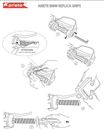 Ariete 01685 01686 01694(SSF) Kawasaki Honda Yamaha Konforlu Tutuş Elcik Açık Gidon