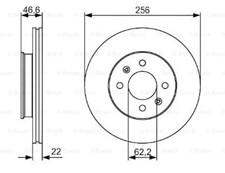 Hyundai Accent Era 2006-2011, Kia Rio 2005-2011, i20 2007-2011 Ön Fren Diski 256MM