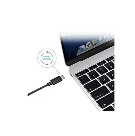 Type-C USB Şarj ve Data Kablosu - 3 Metre Siyah