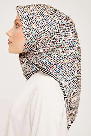 Armine - Ipek Eşarp 2023/2024 Sonbahar Kış Twill Ipek Beyaz 9013-04