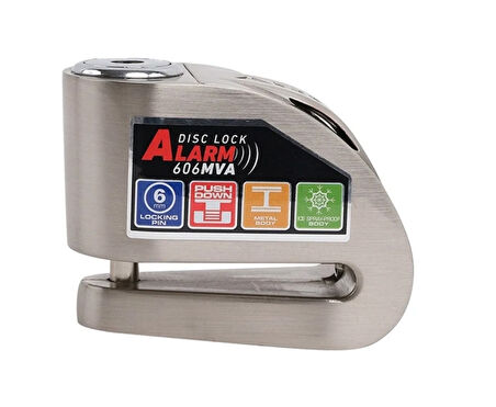 Armor 606MVA 120db Alarmlı Disk Kilidi 6mm