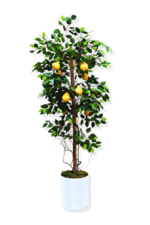 Yapay Armut Ağacı 180 Cm Metal Saksı