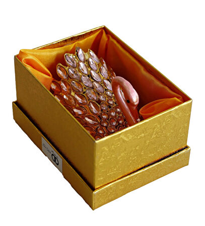 Kristal Taşlı Kuğu Biblo – Metal Dekoratif Figür, Hediyelik, Mavi | Pembe | Beyaz Renk Seçenekleri