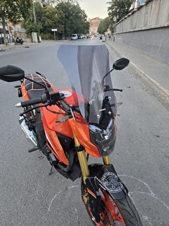 MOTOCAM Arora ARS 200 Siperlik Ön Cam 2022-2025 Model 46cm Füme Renkli 4mm