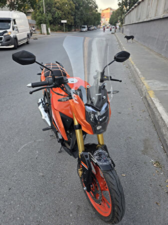 MOTOCAM Arora ARS 200 Siperlik Ön Cam 2022-2025 Model 46cm Şeffaf Renkli 4mm