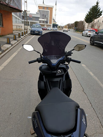 MOTOCAM RKS Arome 125 Siperlik Ön Cam 2023-2025 Model 54cm Siyah Renkli Sportif Model