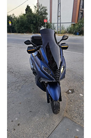 Arora Gt 125 250 Siperlik Ön Cam 2023 2024 Model 65cm Siyah Renkli 4mm ORTA BOYLU CAM