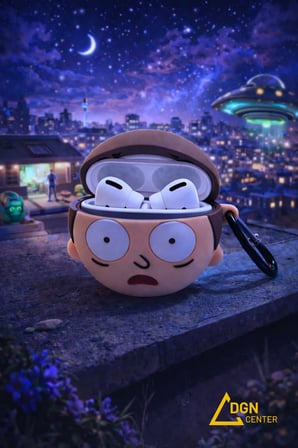 Apple AirPods Pro 1. Nesil Uyumlu Morty Figürlü Çizgi Dizi Karakteri Silikon Kılıf