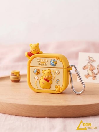 AirPods Pro 1 Uyumlu Winnie the Pooh Tasarımlı Silikon Kılıf