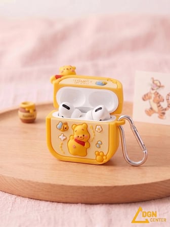 AirPods Pro 1 Uyumlu Winnie the Pooh Tasarımlı Silikon Kılıf
