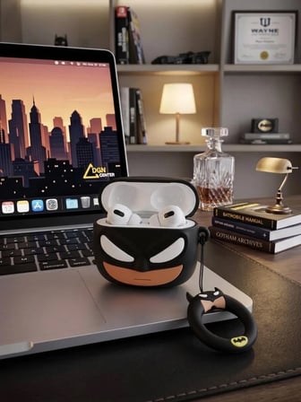 AirPods Pro 3 Uyumlu Batman Tasarımlı Silikon Kılıf