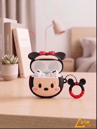 AirPods Pro 3 Uyumlu Minnie Mouse Tasarımlı Silikon Kılıf