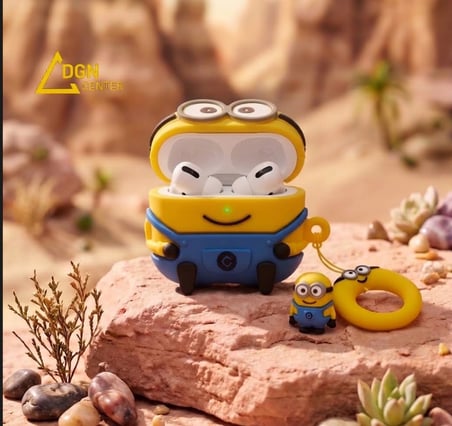AirPods Pro 3 Uyumlu Minion Tasarımlı Silikon Kılıf
