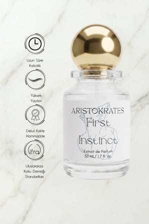 First Instinct Erkek Extrait de Parfüm 50 ML | Fresh, Meyveli | Kavun, Tonik, Narenciye, Süet, Kehribar
