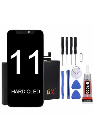 Apple iPhone 11 Uyumlu OLED Ekran Dokunmatik + Yapıştırıcı ve Vida Seti