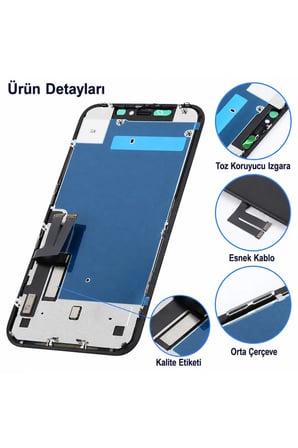 Apple iPhone 11 Uyumlu OLED Ekran Dokunmatik + Yapıştırıcı ve Vida Seti
