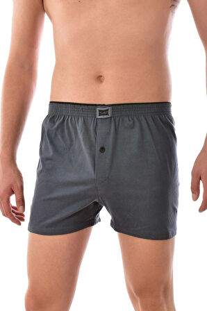 Erkek Lacivert Penye Düğmeli Boxer 6'lı Paket