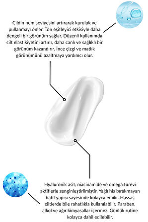 Su Bazlı Nemlendirici Cilt,Yüz Kremi / Cilt Tonu Aydınlatıcı Eşitleyici / Tüm Cilt Tipleri
