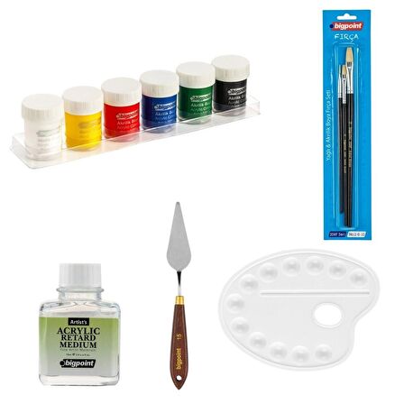 Bigpoint Akrilik Boya 25ml 6'lı Set Profesyonel Seti