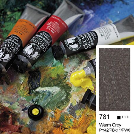 Cezanne Extra Fine Masters' Yağlı Boya 45ml (Oil Colour) Warm Grey 781