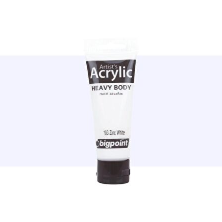 Bigpoint Heavy Body Artist's Akrililik Boya 75ml Zinc White 103