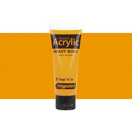 Bigpoint Heavy Body Artist's Akrililik Boya 75ml Orange Yellow 301